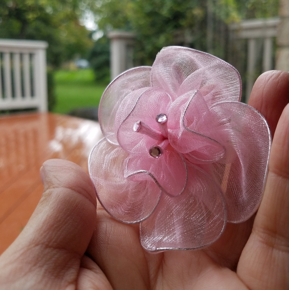 Pink Flower Brooch from Greece - Picture 2 of 7